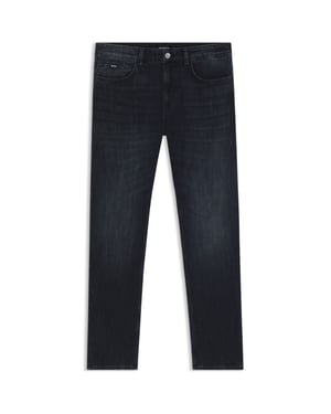 Men's Boss Delaware Slim Fit Five Pocket Jeans in Dark Blue