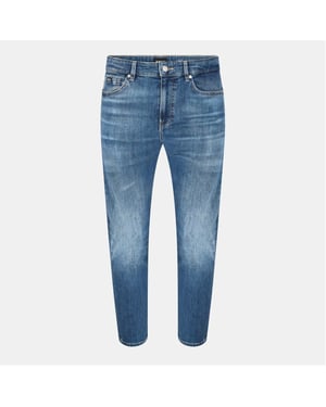 Men's Boss Delaware Slim Fit Five Pocket Jeans in Bright Blue