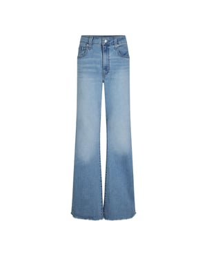 Women's Levis High Rise Flared Five Pocket Jeans in Light Of My Lif