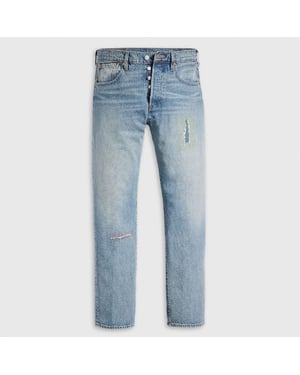 Men's Levis Distressed Mid Rise Straight Leg Jeans in Banshee Scream