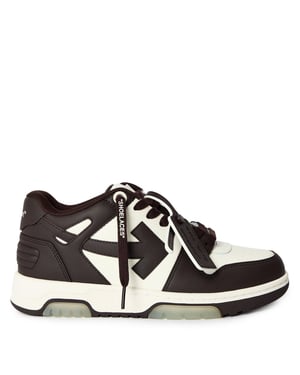 Women's Off White Out Of Office Trainers, Signature Arrows Sneakers in .Chocolate Cream