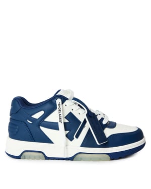 Women's Off White Out Of Office Trainers, Signature Arrows Sneakers in Royal Blue