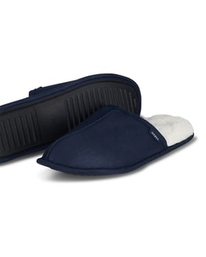 Men's Farah Ahlers Tan Slipper in Navy