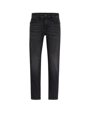 Men's Boss Slim Fit Five Pocket Design Jeans in Charcoal