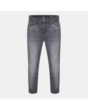 Men's Boss Five Pocket Design Slim Fit Jeans in Black