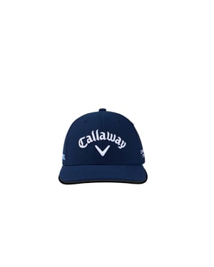 Accessories Callaway Wordmark Logo Pre Curved Brim Cap in Navy/White