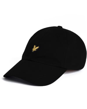Accessories Lyle And Scott Golden Eagle Logo Curved Brim Dad Cap in Jet Black