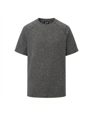 Men's lonsdale Neckline T-Shirts in Black Melange