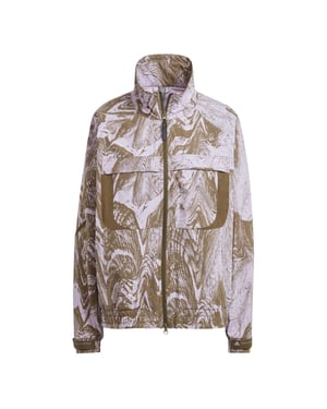 Women's adidas Marble Patterned Full Zipper Track Jacket in Purple