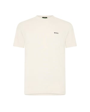 Men's Boss Logo T-Shirt, Logo Design in Open White