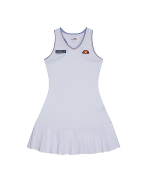 Women's Ellesse Guin V-Neck Sleeveless Mini Dress in White