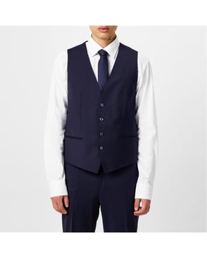 Men's Boss Fit Waistcoat in Navy 405
