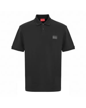 Men's Hugo Collared Neck Short Sleeve Polo Shirt in Black