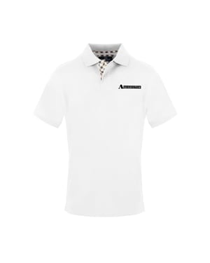 Men's Aquascutum Collared Neck Short Sleeve Polo Shirt in White