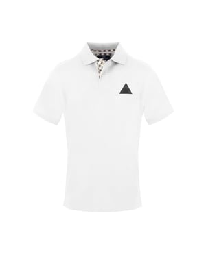 Men's Aquascutum Collared Neck Short Sleeve Polo Shirt in White