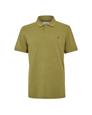 Men's Original Penguin Sleeve Polo Shirt in Olive Branch