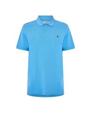 Men's Original Penguin Sleeve Polo Shirt in Parisian Blue