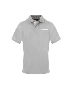 Men's Aquascutum Polo Shirt Collared Neck Short Sleeve in Grey