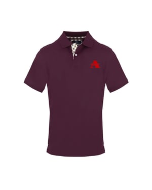 Men's Aquascutum Collared Neck Short Sleeve Polo Shirt in Red