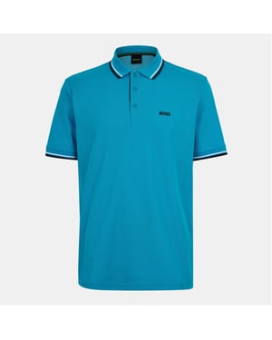 Men's Boss Paddy Short Sleeve Polo Shirt in .Turquoise/Aqua