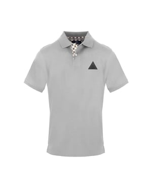 Men's Aquascutum Collared Neck Short Sleeve Polo Shirt in Grey