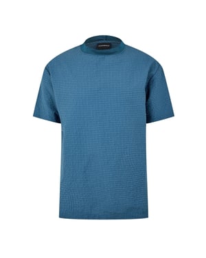 Men's Armani Exchange Crew Neck Regular Fit Polo Shirt in Turchese