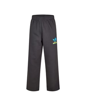 Men's adidas Originals Airbrush Large Print Closed Cuff Fleece Jogger in Black