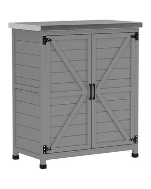 4goodz Tuinkast met verzinkt metalen bovenblad 43x79x92 cm -