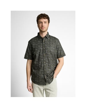 Tom Tailor Printed cotton linen shirt