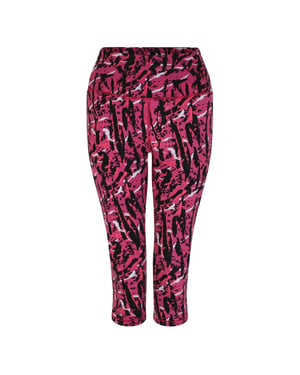 Women's Dare 2b Influentia Floral Patterned Shapewear Leggings in NeonPkZebPrn