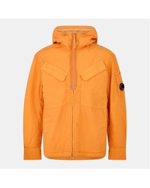 Men's C.P. Company Nylon Padded Overshirt in Russ Orange 434