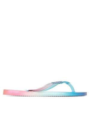 Women's Havaianas Slim Gradient Sunset Ballet Flip Flops in White
