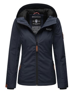 Marikoo dames overgangsjas lichtgewicht water- en windafstotend met capuchon navy