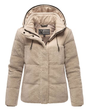 Marikoo dames teddy puffer jas met capuchon – model Kaguraa