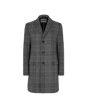 Men's Hugo Overcoat in Medium Grey