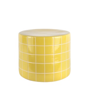 Leitmotiv bijzettafel retro tiles low - 42x42x34 cm