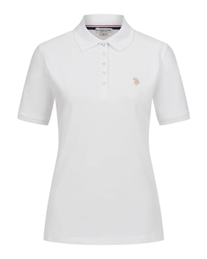 U.S. POLO ASSN. Dames Polo Shirt met korte mouwen gemaakt van katoen elastaan
