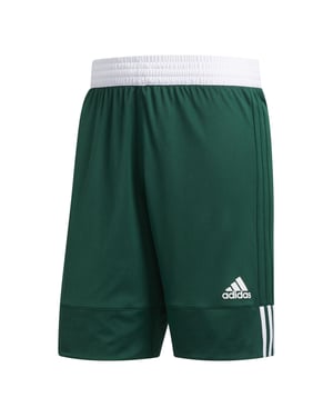 Men's adidas Spee Rev Shr Basketball Shorts in Dark Green/Whit