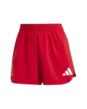 Women's adidas NOC Poland Running Road Shorts in Better Scarlet