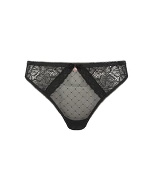Women's Ted Baker Etta Floral Patterned Thong in Jet Black