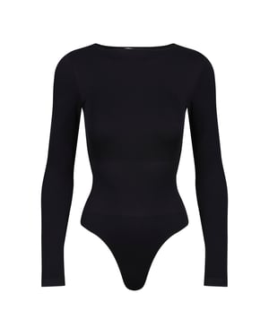 Damernas Essentials Långärmad Bodysuit Formande Återvunnen Stretch Passform