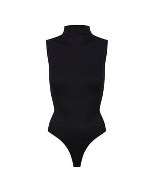 Dams Essentials Ärmlös Polokrage Bodysuit Skulpturerande Återvunnen Stretchpassform