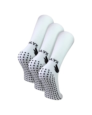 3-Pack Heren Bamboe Crew Grip Sokken | Versterkte Hiel & Teen Zachte Antislip Sokken