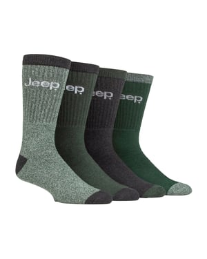 Men's 4 Pack Recycled Cotton Boot Socks | Thick Knit Full Cushioned Socks