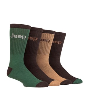 Men's 4 Pack Recycled Cotton Boot Socks | Thick Knit Full Cushioned Socks