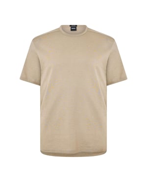 Men's Boss Tiburt Crew Neck Short Sleeve T-Shirt in Dark Beige