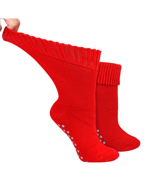 Ladies Extra Wide Winter Bed Socks with Grips | Non Slip Thermal Sleep Socks