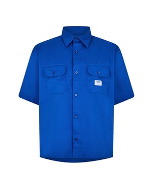 Men's Hugo Ekyno Short Sleeve Plain Shirt in Blue 493