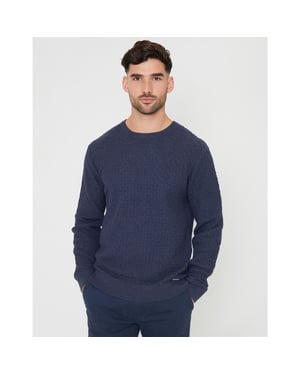 Men's Threadbare Staleyhall Crew in Denim Blue