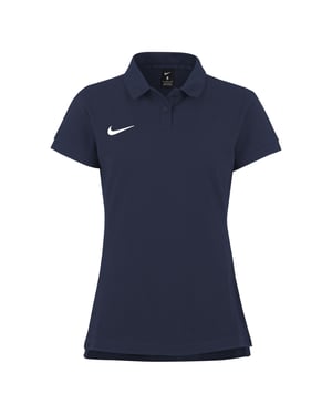 Women's Nike Cttn Polo in Obsidian
